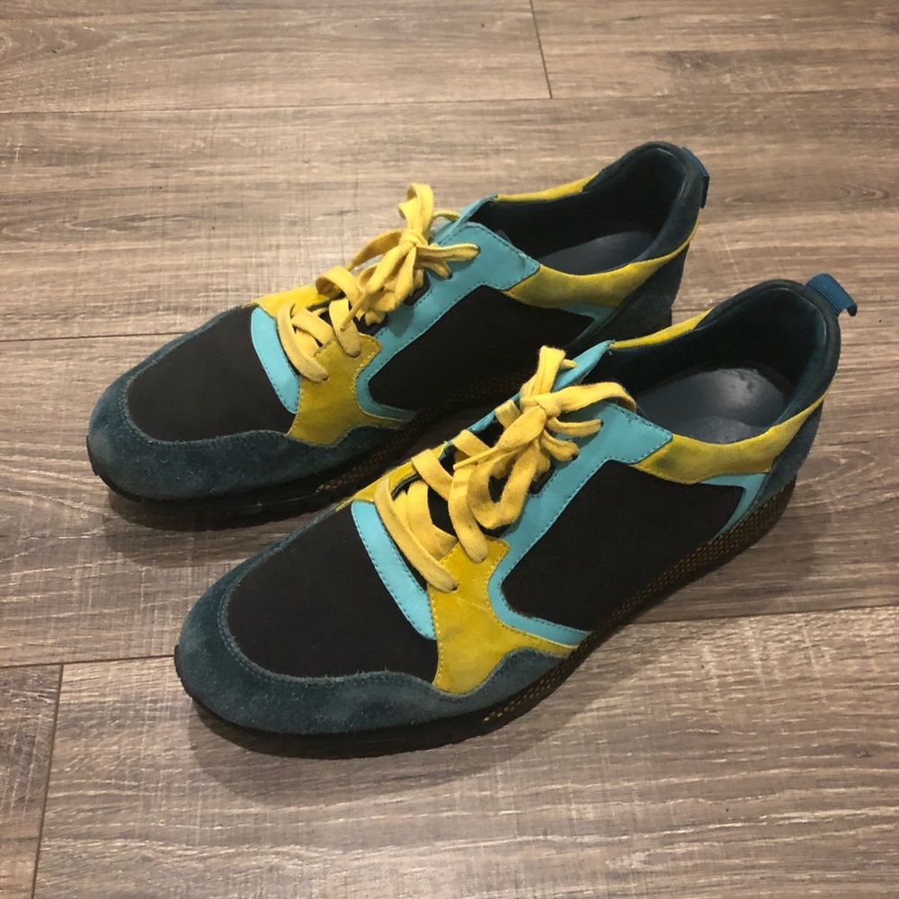 Gucci Multicolor Suede Leather Runner Sneakers - image 1